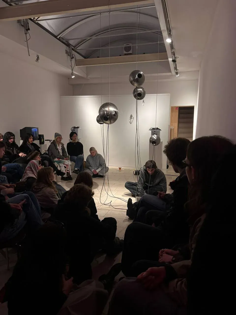 SHATAT — performance at Kunstbar, The Hague, October 2025, playing the spheres.